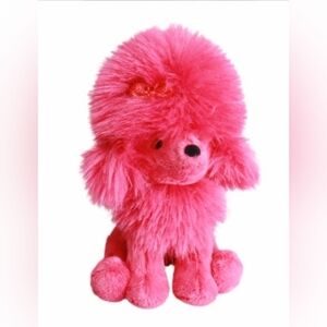 New Holiday Home Poodle Dog Plush Dark Hot Pink 10" Dx 8"W x 12.5" H